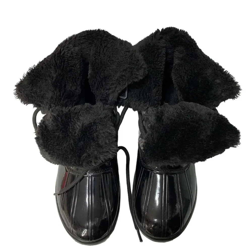 Bass Heritage Collection Winter Snowbird Boots Black Gray Purple Plaid S… - Picture 5 of 16